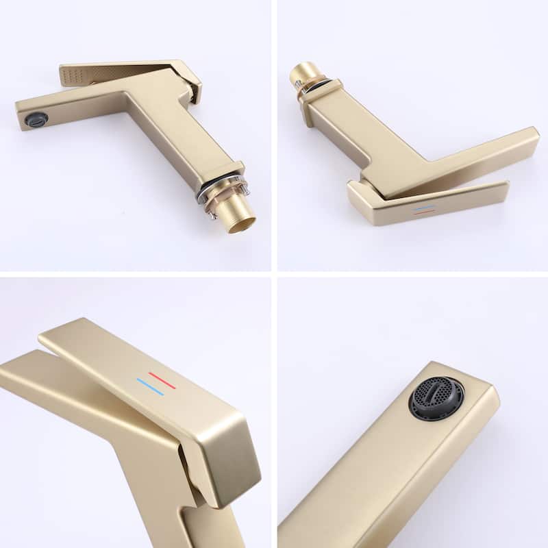 Solid Brass Single Hole Single-Handle Bathroom Sink Faucet