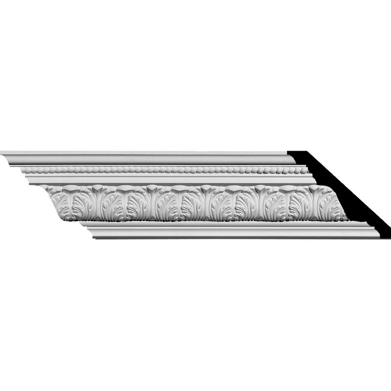 Palmetto Crown Moulding - 3 3/4"H x 4 5/8"P x 6"F x 94 1/2"L - 3 3/4"H x 4 5/8"P x 6"F x 94 1/2"L