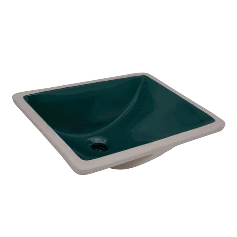 Ruvati 18 x 12-3/4 inch Undermount Bathroom Sink Emerald Green Porcelain Ceramic - RVB0720EG