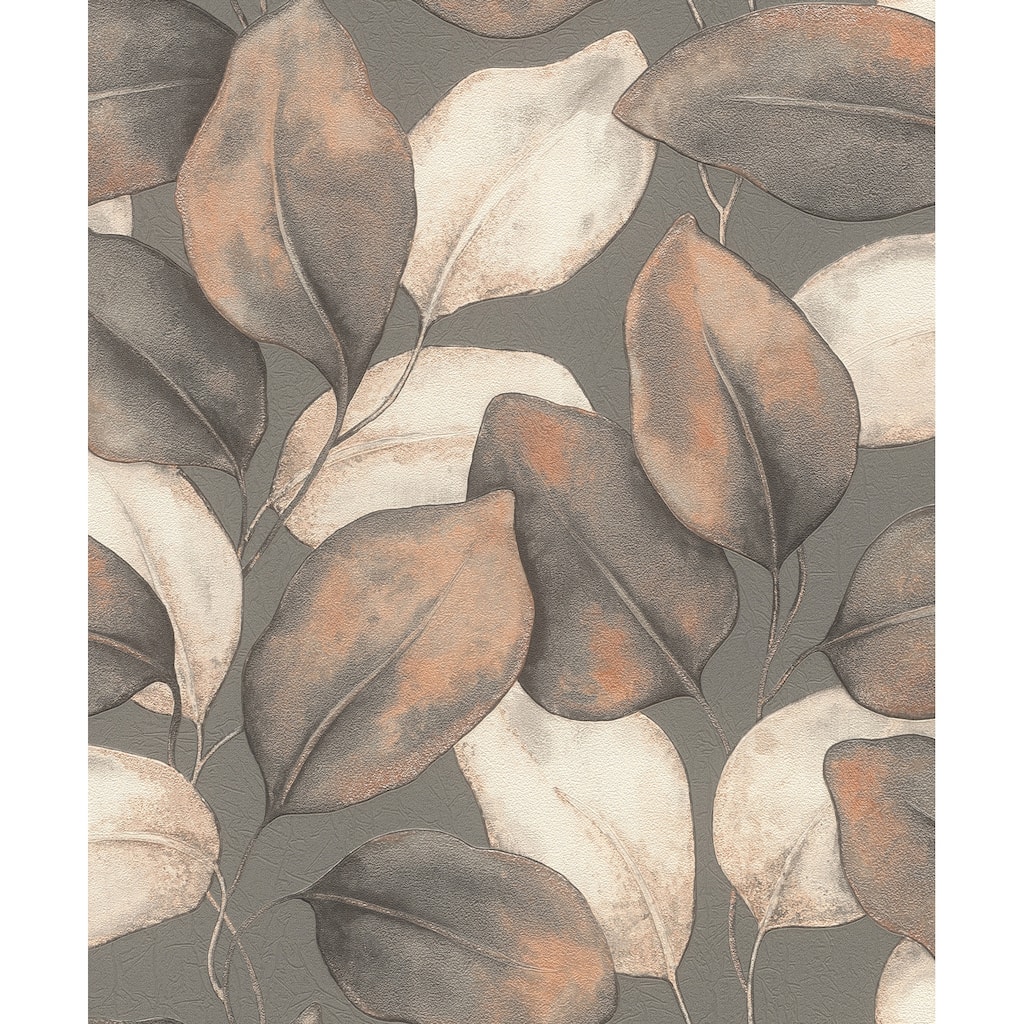 A-Street Prints Evanthe Charcoal Vine Wallpaper