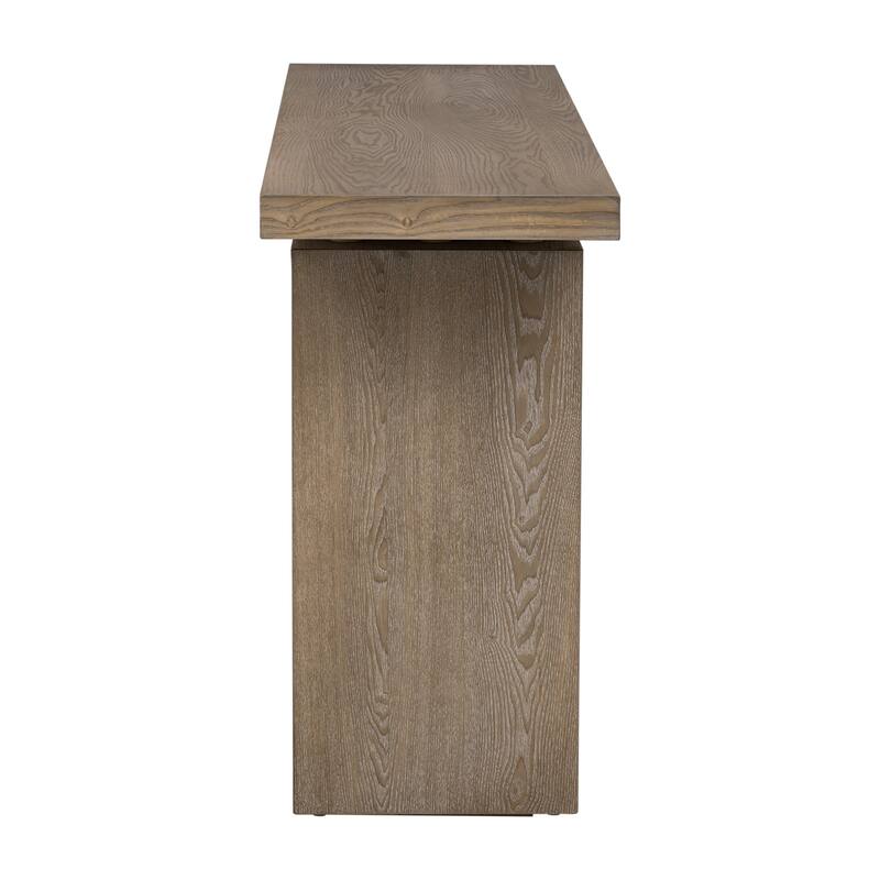 Uniquely Designed Ash Veneer Console Table, Modern Hallway Tables Rectangle Sofa Table Accent Table for Living Room
