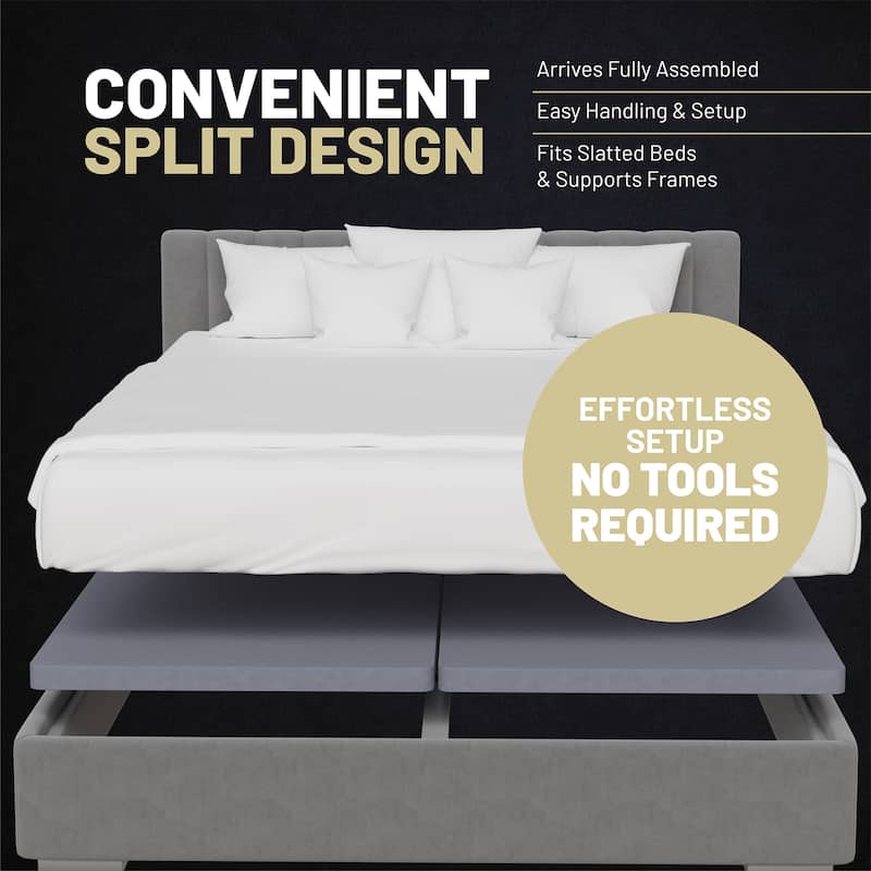 Premium 38mm Solid Surface Wood Bunkie Board Queen Size Bed Frames, 4-Piece Under Mattress Support Board, Fully Assembled.