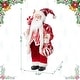 preview thumbnail 87 of 92, Glitzhome 18"H Faux Fur Christmas Santa Figurines with Porcelain Face