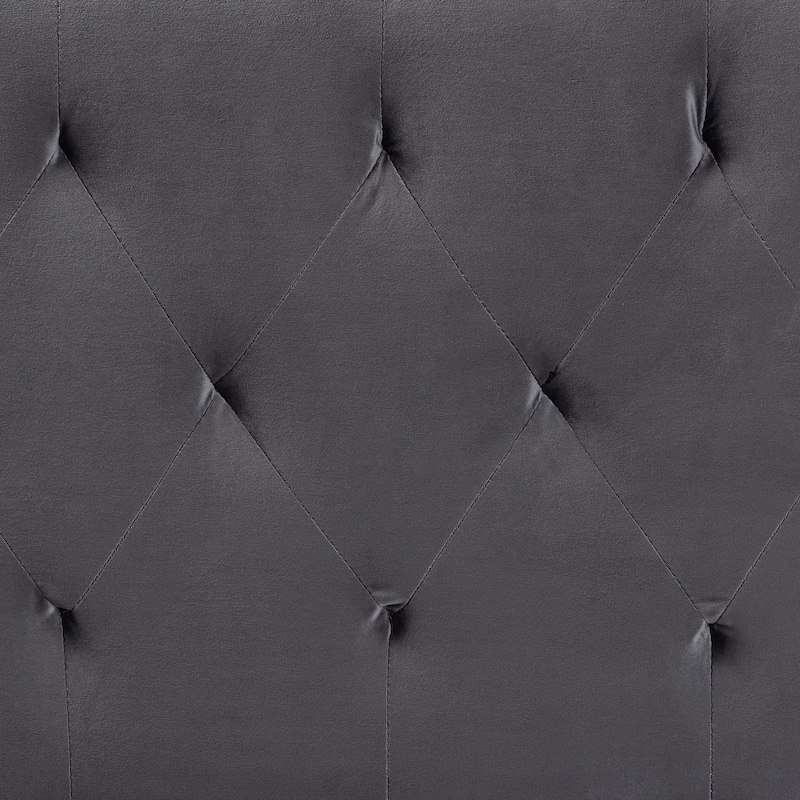 Felix Modern and Contemporary Velvet Upholstered Headboard-Grey