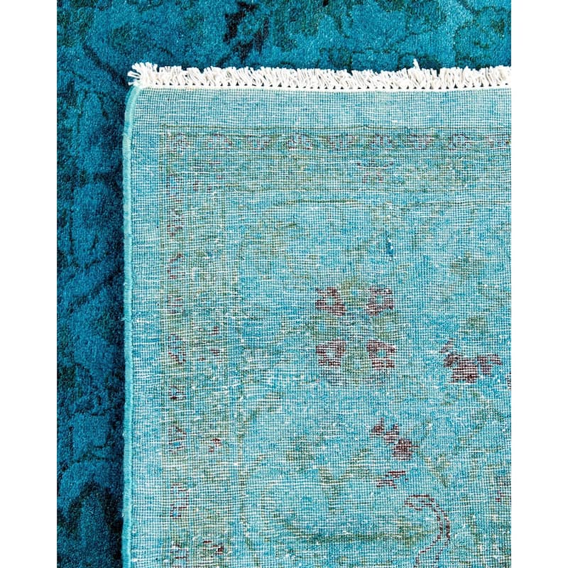 Fine Vibrance, One-of-a-Kind Hand-Knotted Area Rug - Blue, 4' 8" x 7' 3" - 4' 8" x 7' 3"