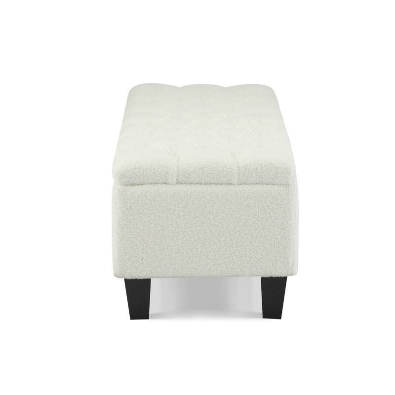 Ottilie Contemporary Button-Tufted Storage Ottoman Bench by Christopher Knight Home