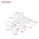 preview thumbnail 8 of 6, White Platform Bed with Bookcase, Twin Trundle, Drawers