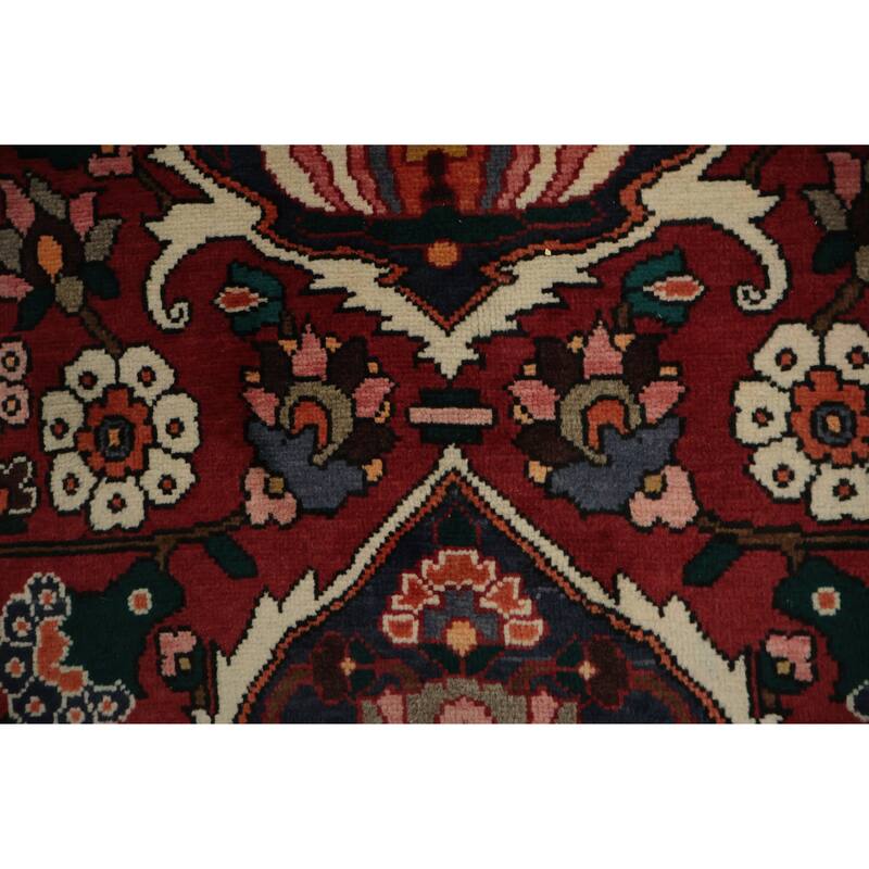 Hand Knotted Oriental 100% Wool Carpet Traditional Geometric Red Bakhtiari Area Rug - 12' 10'' X 9' 9''