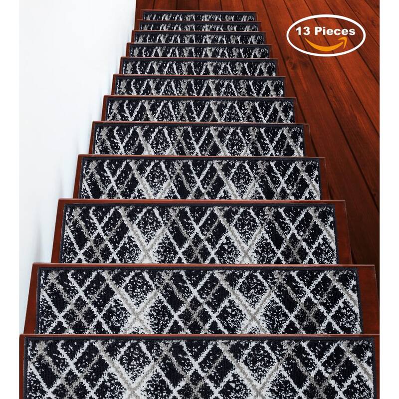 SUSSEXHOME Modern Collection Stair Treads - 13-PACK - Navy