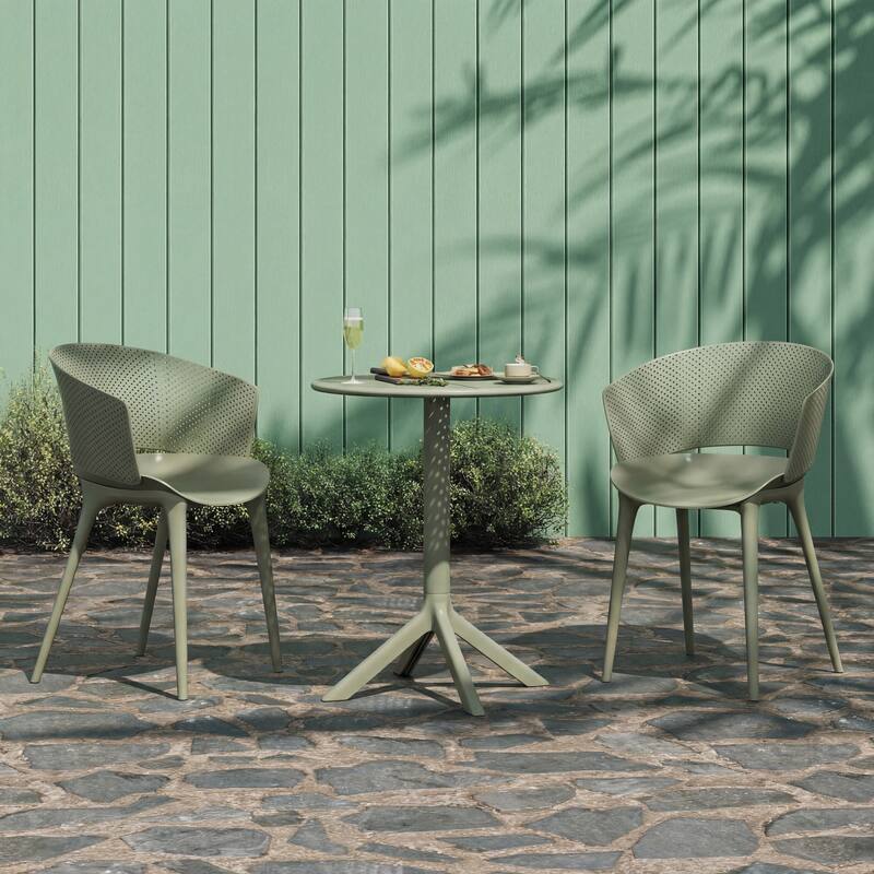 Christopher Knight Home - Bistro Modern Outdoor Plastic Bistro Set (3-Piece)