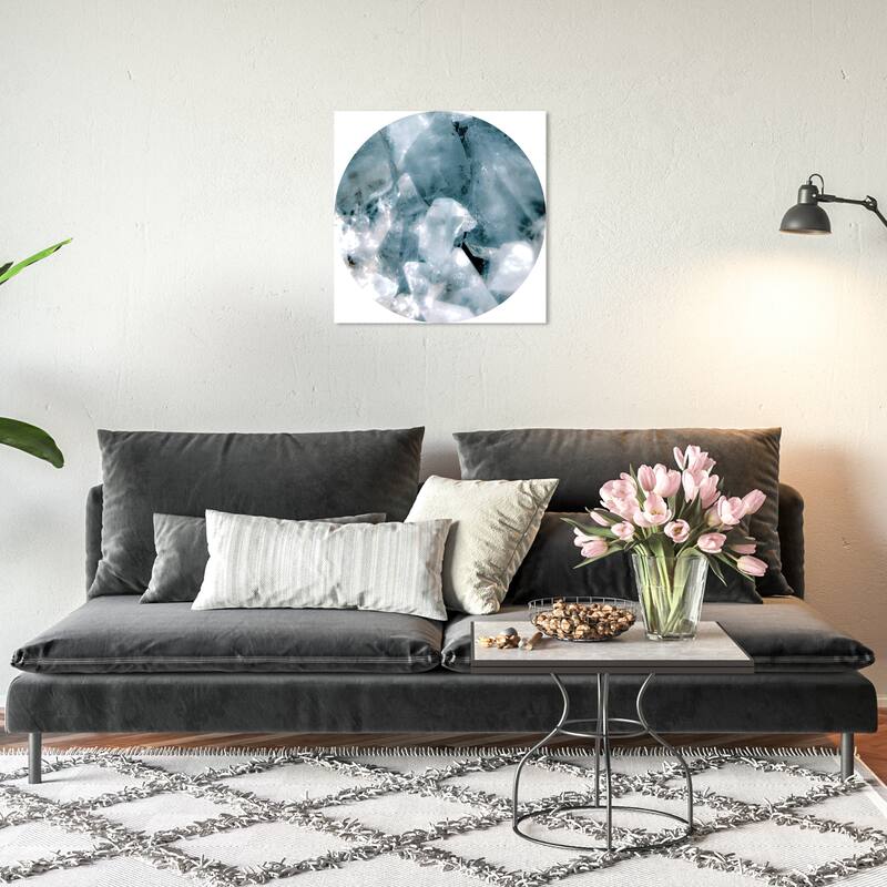 Wynwood Studio Prints Abstract Celestite Cluster Blue and Transitional Wall Art Canvas Print - 20 x 20