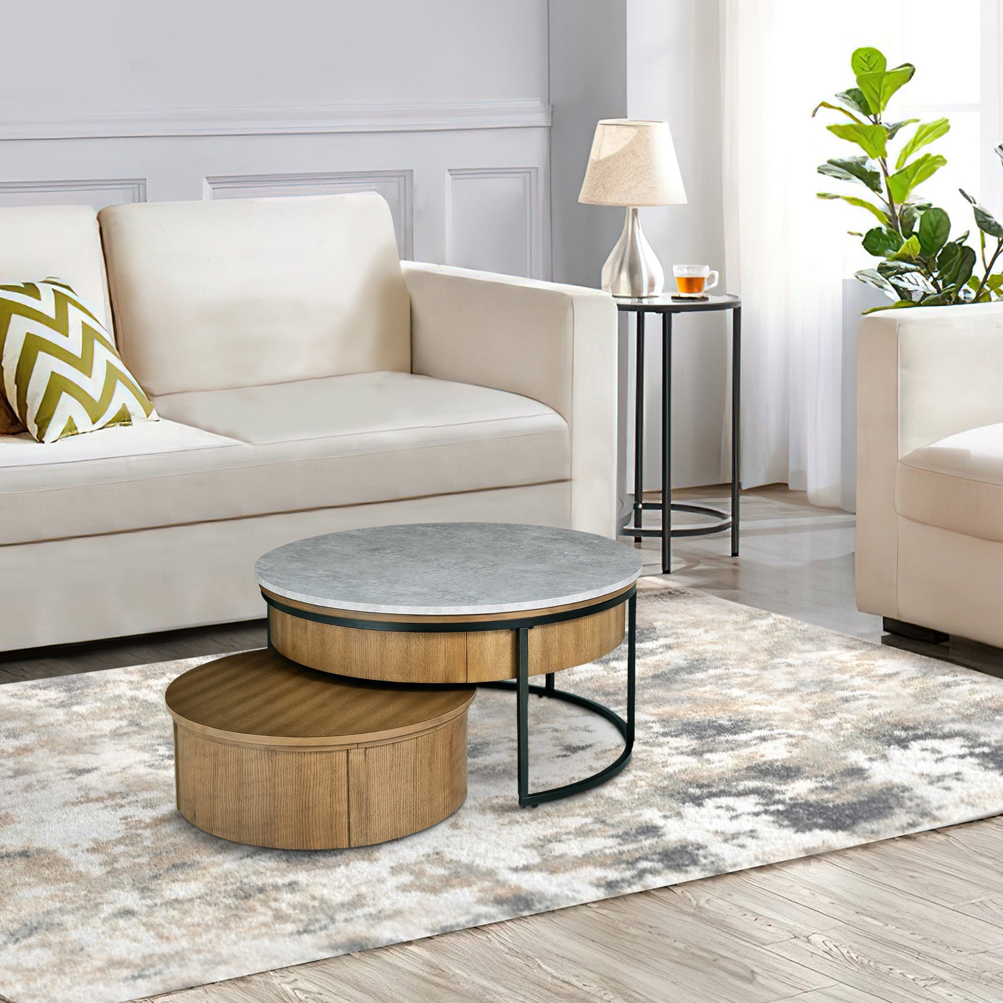 36 inch coffee shop table with storage