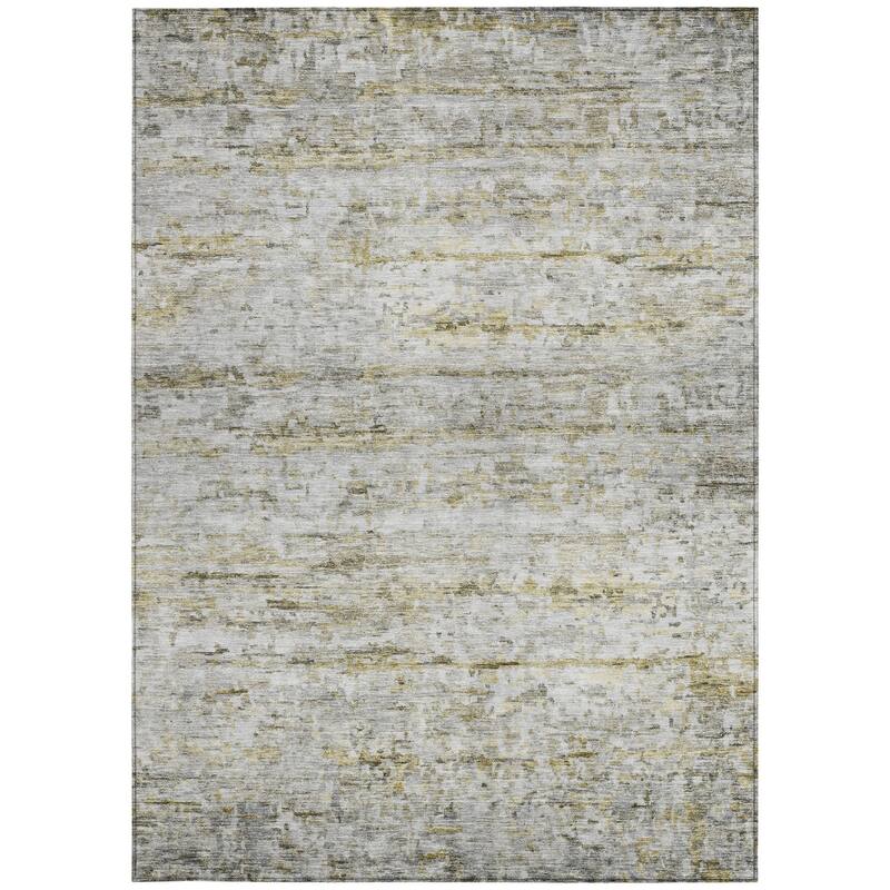 HomeRoots Striped Transitional Rectangle Outdoor Rug