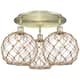 Option Antique Brass / Clear Glass with Brown Rope