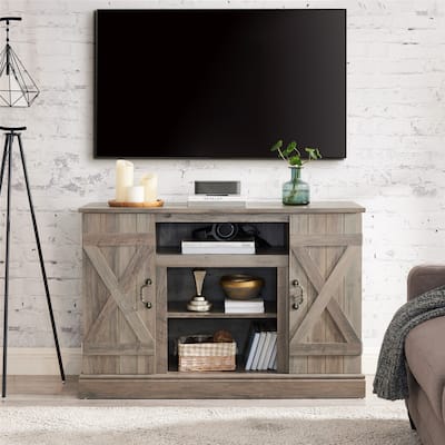 TV Stand,Entertainment Centers for TV up to 50" with Open and Closed Storage Space