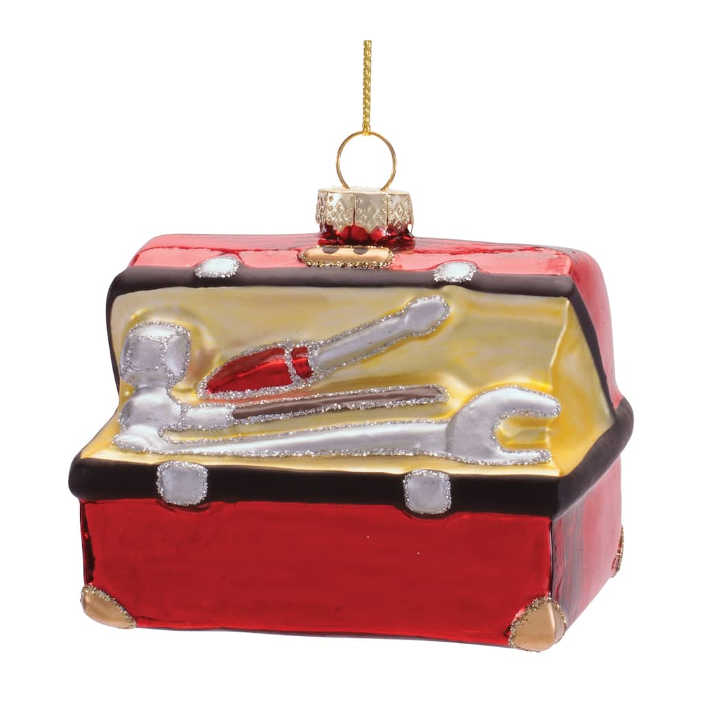 Glass Toolbox Ornaments (Set of 6)