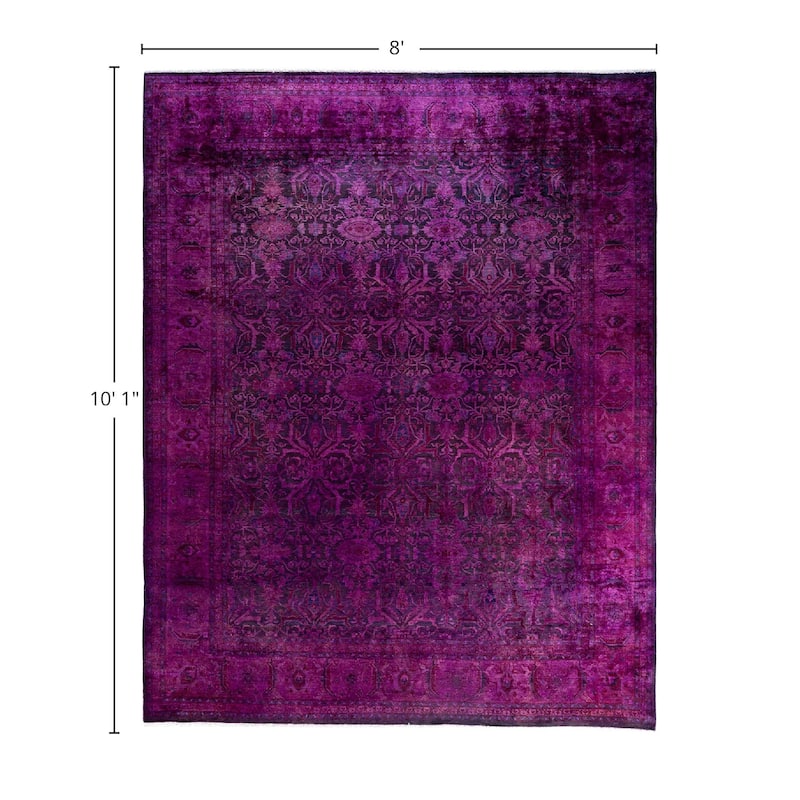 Fine Vibrance One-of-a-Kind Hand-Knotted Area Rug - Pink, 8' 0" x 10' 1" - 8' 0" x 10' 1"