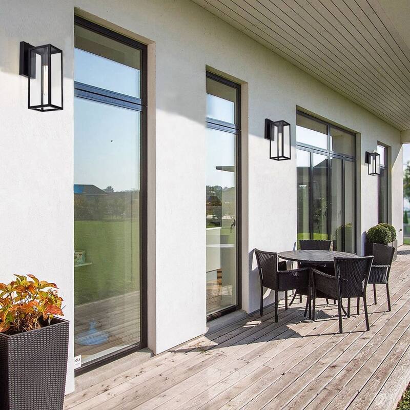Franklin 2 Pack Outdoor Wall Lantern with Dusk to Dawn Sensor