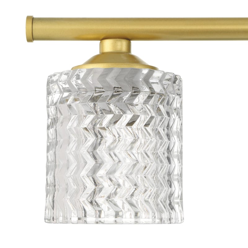 Acroma 6-light Modern 45In Gold Crystal Bathroom Vanity Light - 45 inches