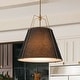 preview thumbnail 70 of 91, Mid Century 4-Light Conical Fabric Shade Lantern Pendant Ambient Light