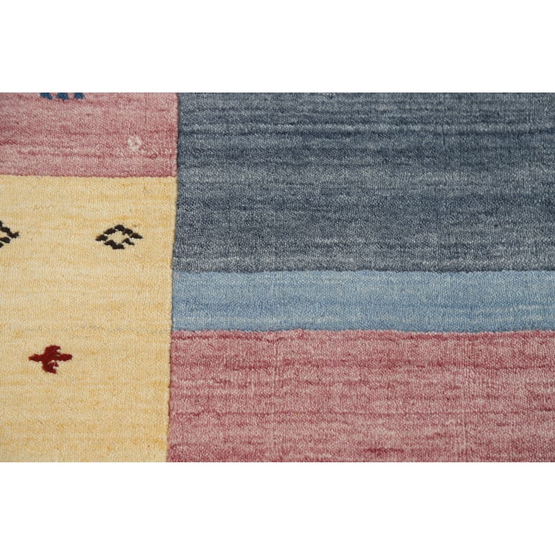 Gabbeh Indian Rug Hand-Knotted Wool Carpet - 5'5" x 7'9"