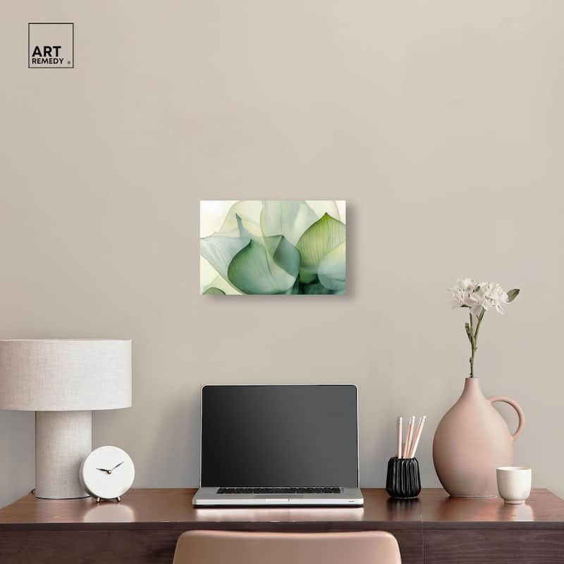 Translucent Floral Layers Canvas by Art Remedy, Gallery Wrapped