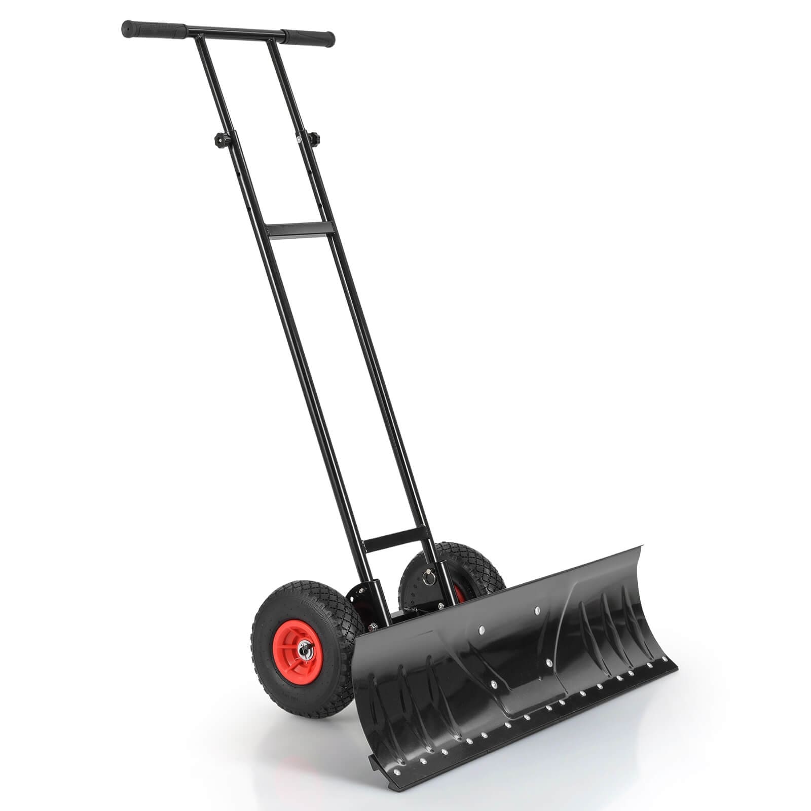 Costway 36" Snow Shovel Pusher with 10" Inflatable Wheels Adjustable - See Details