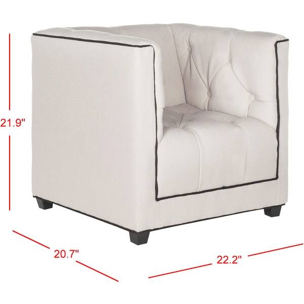 dimension image slide 3 of 4, SAFAVIEH Kids Little Decorator Taupe and Black Childrens Club Chair - 0