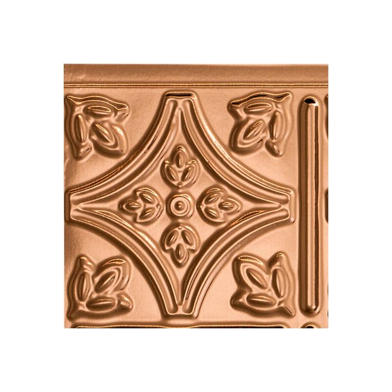 FASÄDE Traditional Style 1 Decorative Vinyl Backsplash Panel - 6x6 Inch Sample - Polished Copper