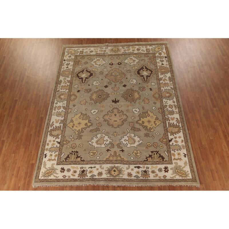 Oushak Oriental Area Rug Handmade Bedroom Wool Carpet - 9'1"x 11'11"