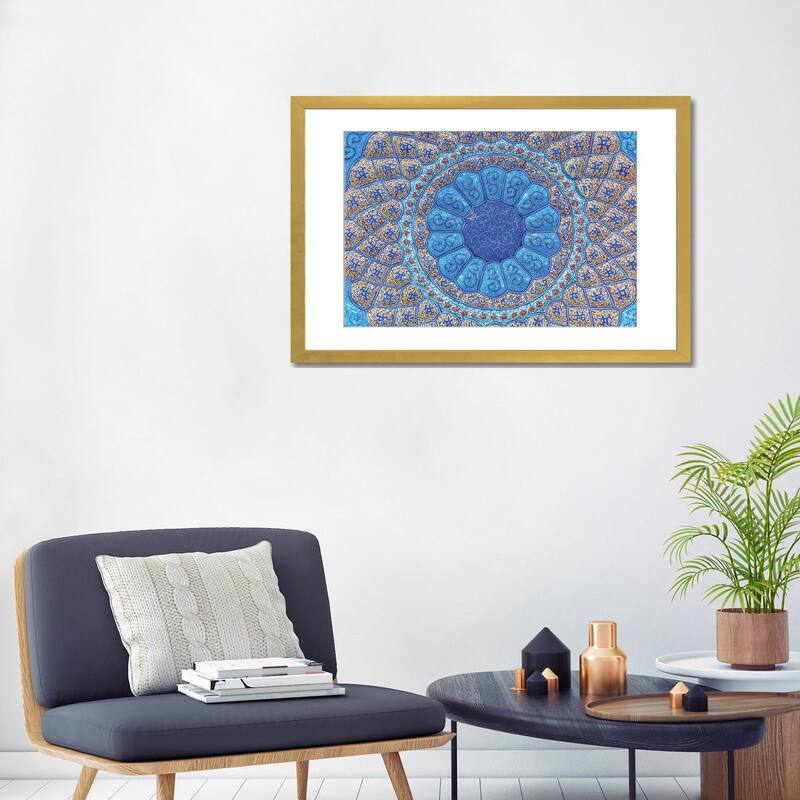 iCanvas "Ancient Arab Islamic Designs. Blue Pottery, Madaba, Jordan" by William Perry