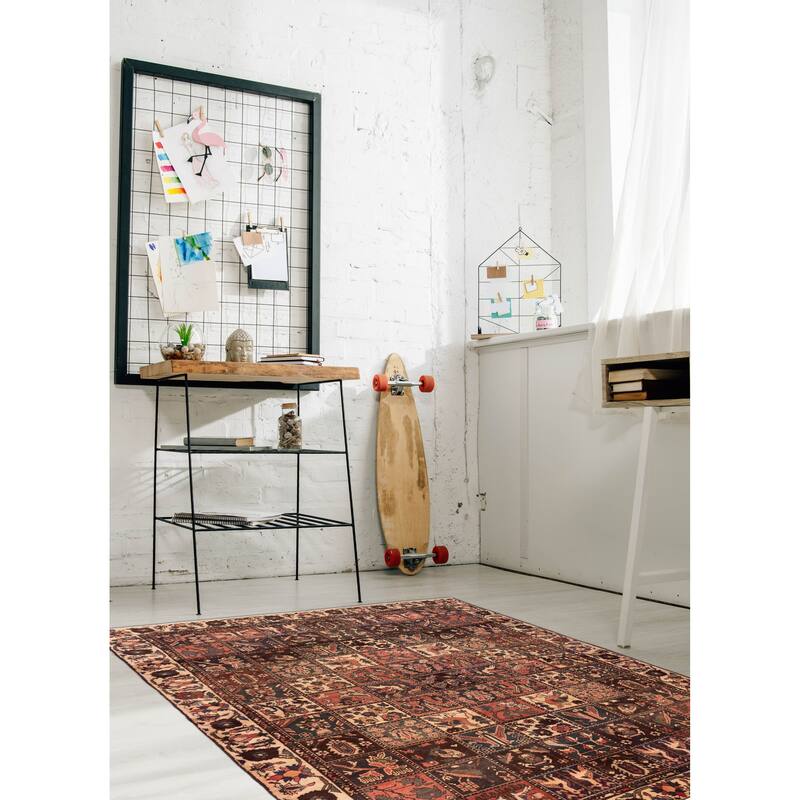 ECARPETGALLERY Hand-knotted Kayseri Vintage Light Red Wool Rug - 6'8 x 9'4