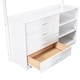 preview thumbnail 74 of 108, Kids Loft Bed Elegance Teddy Fleece Loft Bed with Full Length Guardrail, Storage Shelf, 4 Drawers, and Convertible Desk