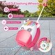 preview thumbnail 3 of 17, 16 Inch Kids Rolling Luggage with 2 Flashing Wheels and Telescoping Handle - 13" x 9" x 18" (L x W x H)
