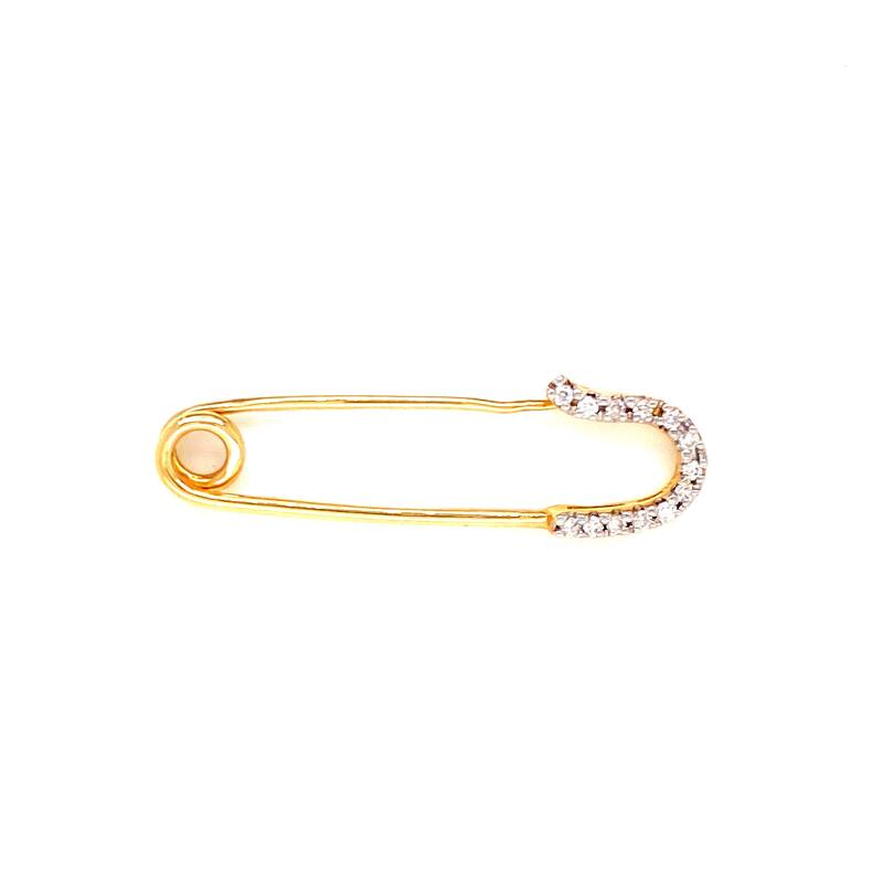 Kabella Gold Safety-pin Design Pin