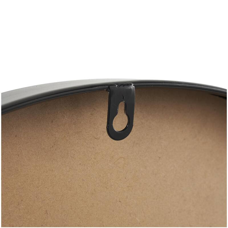 Brown Dried Plant Coiled Decorative Wall Clock with Black Metal Frame