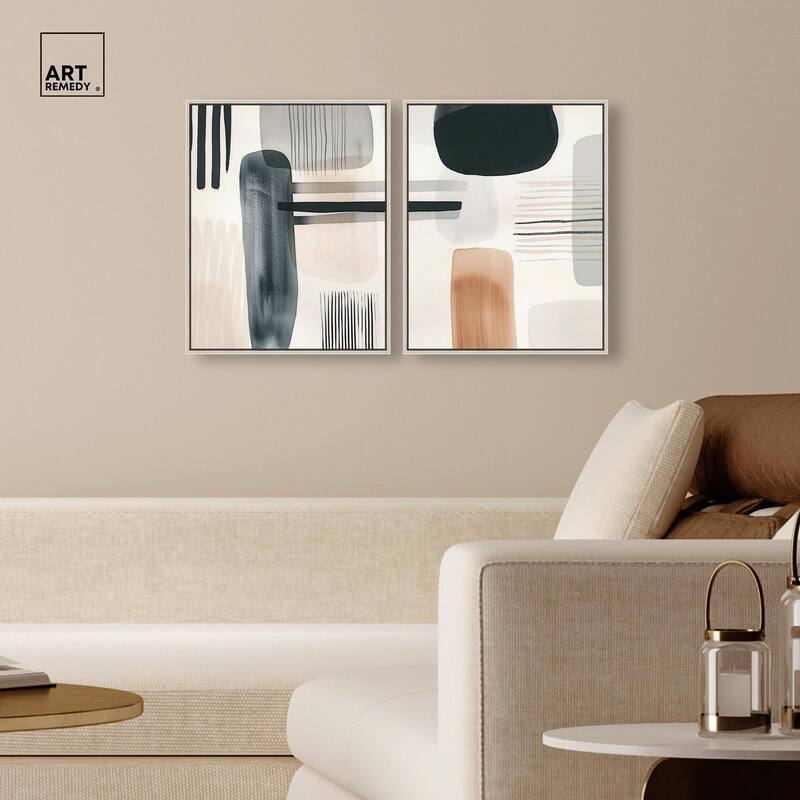 Softened Dimensions Canvas Set of 2 by Art Remedy