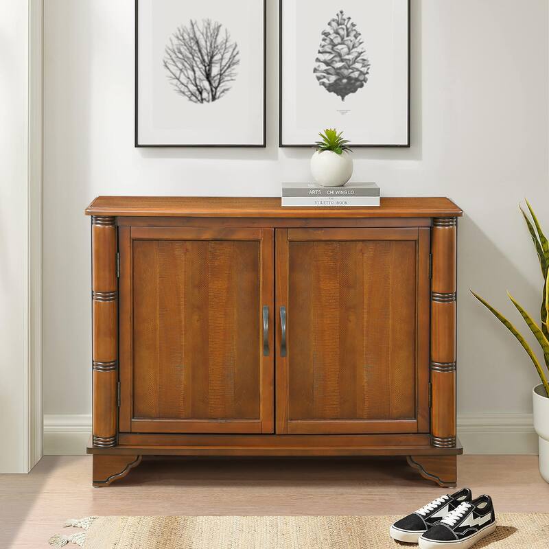 40"Console Table with Storage Shelf,Retro Entryway Table with Adjustable Storage Shelf,Sofa Couch Table for Hallway