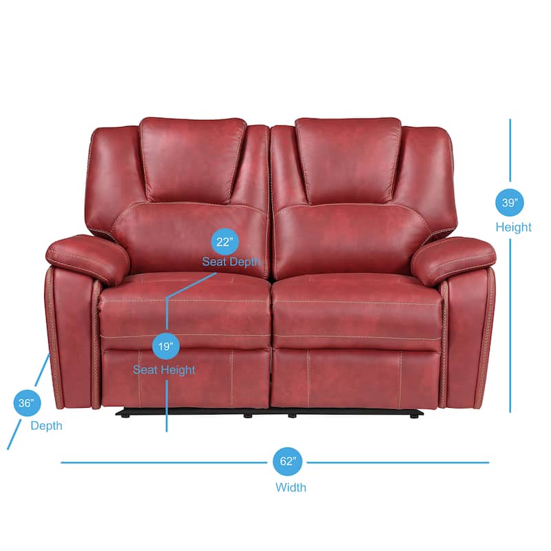 Steve Silver Kameryn Faux Leather Reclining 3-Piece Set