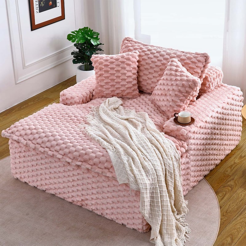51-Inch Comfort-Bearing Sofa with Two Pillows and One Backrest,Ideal for Bedrooms and Living Rooms in Various Styles