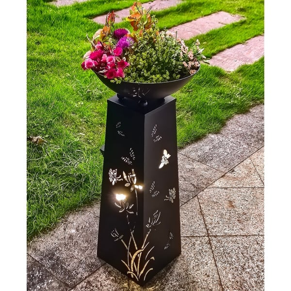 Solar Lighted Butterfly Metal Planter Holder - On Sale - Bed Bath & Beyond