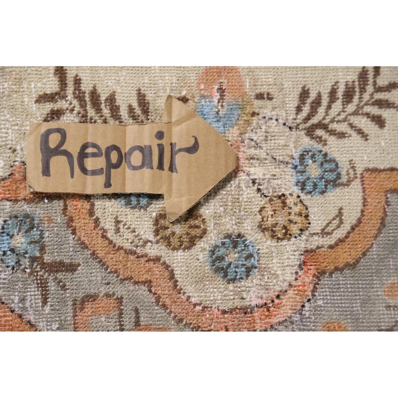 Tabriz Vintage Persian Area Rug Handmade Wool Carpet - 8'7" x 11'5"