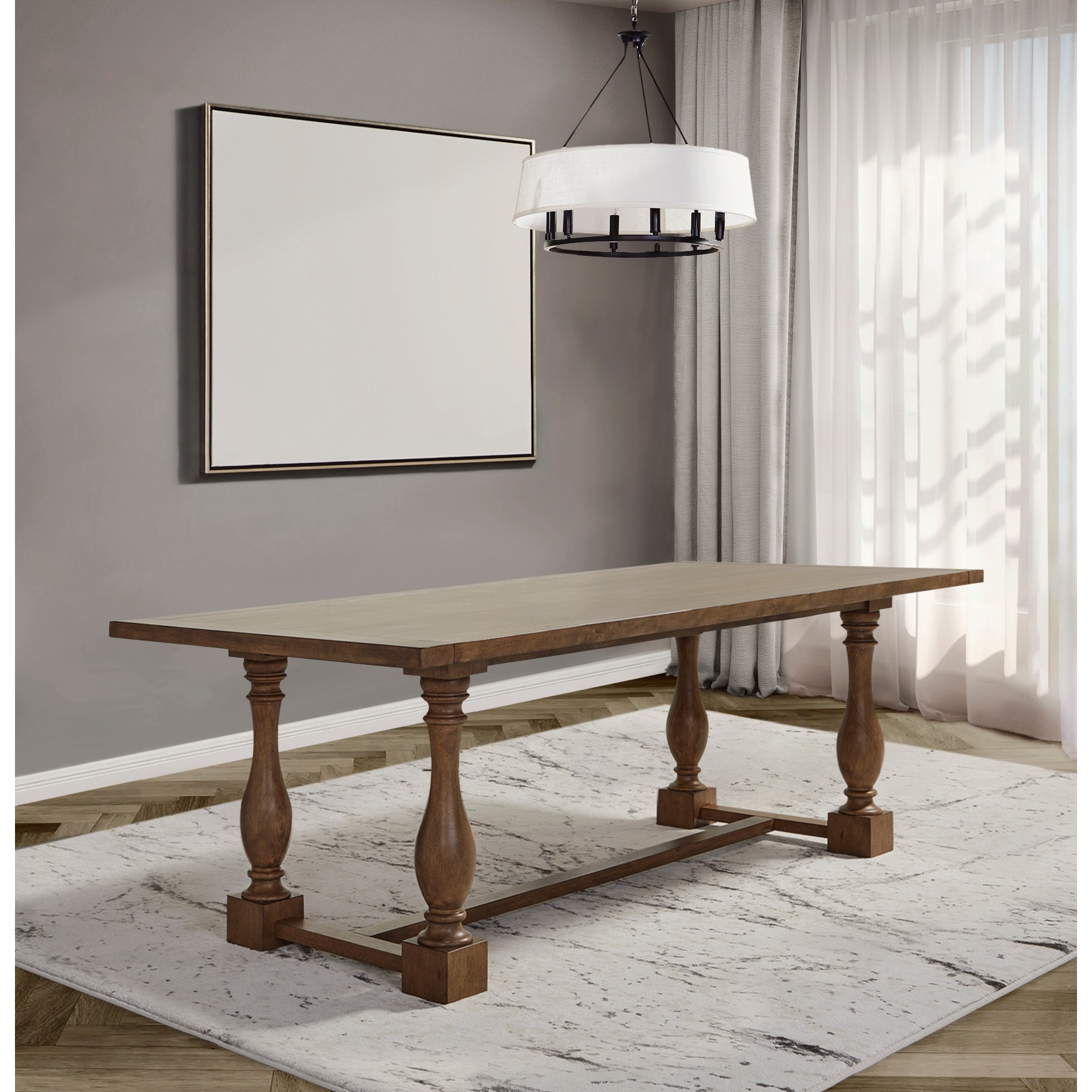 Mara 95in. Rectangular Dining Table, Brown - Bed Bath & Beyond
