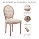 preview thumbnail 15 of 38, 2pc Oval Side Chairs with Round Hollow Back & Solid Wood Legs