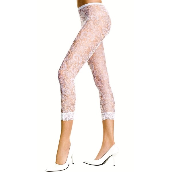 white lace leggings