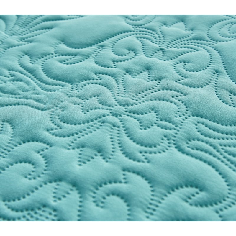 Sophia & William 2/3 Pieces Quilt Set, Reversible Microfiber Bedding Bedspread Coverlet Set