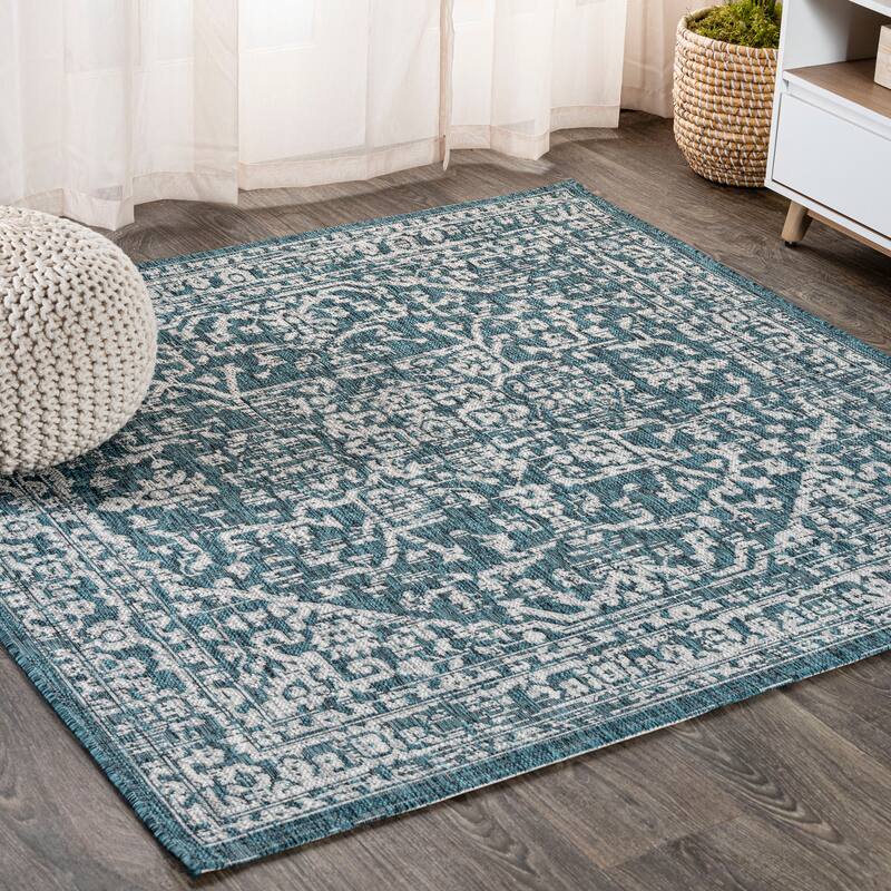JONATHAN Y Medallion Textured Weave Indoor/Outdoor Area Rug