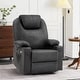 preview thumbnail 19 of 51, MCombo Large Power Lift Recliner Leather Chair with Massage, Heat, Cup Holders,Extended Footrest, Leather 7516