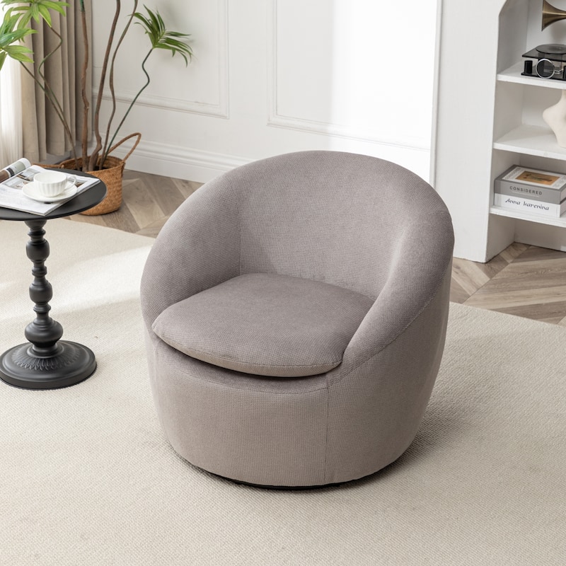 Roundhill Furniture Winnie Modern Swivel Barrel Chair