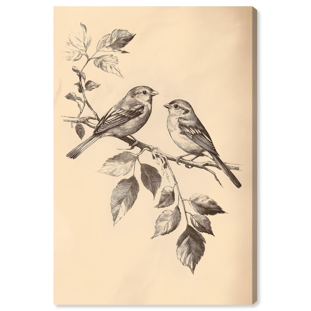 Pair of Finches II Canvas by Art Remedy, Gallery Wrapped